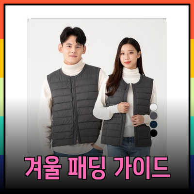 완벽한 겨울을 위한 패딩 추천 가이드