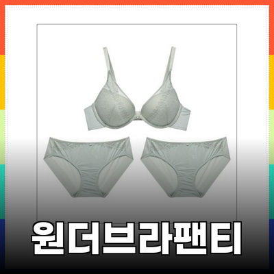 완벽한 착용감을 제공하는 원더브라팬티 세트 소개